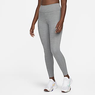 Nike Dri-FIT One 7/8-Tights mit mittelhohem Bund und Grafik für Damen