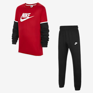 Nike Sportswear Conjunto de entrenamiento de poliéster para niños talla grande