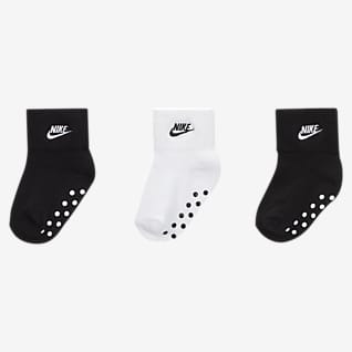 Nike Calcetines hasta el tobillo para bebé Nike Gripper (3 pares)