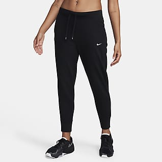 nike trend fleece loose fit cuffed sweatpants in blac