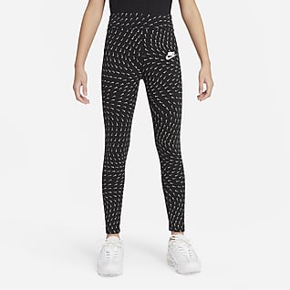 Nike Sportswear Essential Mønstret leggings til store barn (jente)