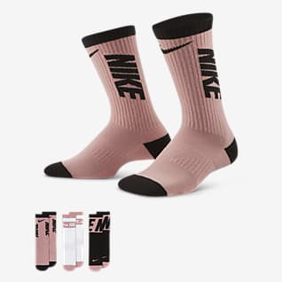 Nike Everyday Calcetines deportivos con amortiguación para niños (3 pares)
