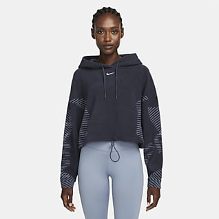 Nike Pro Therma-FIT ADV Fleece-Hoodie in Crop-Passform für Damen