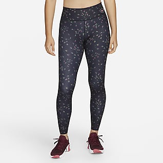 Nike Dri-FIT One Luxe Icon Clash 女款中腰印花內搭褲