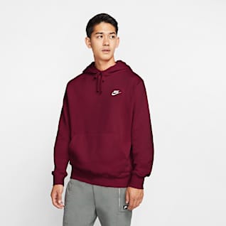 Rød Hettegensere og gensere. Nike NO Nike Sportswear Club Fleece hettegenser med grafikk til