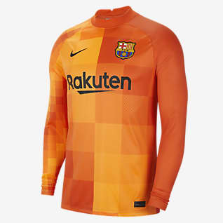 F.C. Barcelona 2021/22 Stadium Goalkeeper Men's Long-Sleeve Football Shirt
