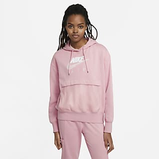 pink nike cropped jumper