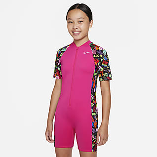 Nike Big Kids' (Girls') Short Sleeve Zip Legsuit