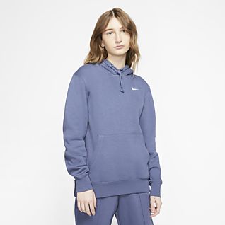 women blue hoodie