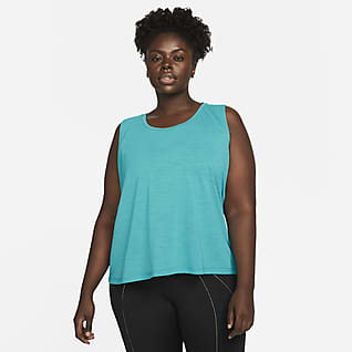 Nike Yoga Dri-FIT Camiseta de tirantes con ribete metálico para mujer talla grande