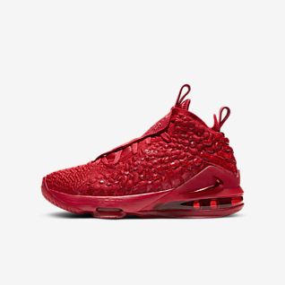 lebron james shoes red