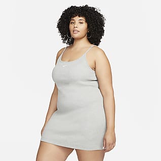 Nike Sportswear Essential Vestido de tela canalé para mujer (talla grande)