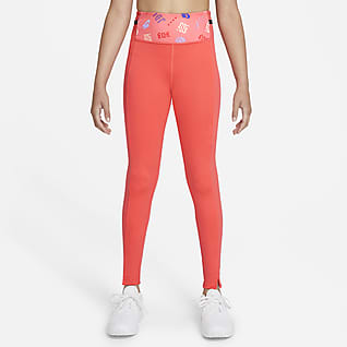 Nike Dri-FIT One Luxe Legging met print voor meisjes