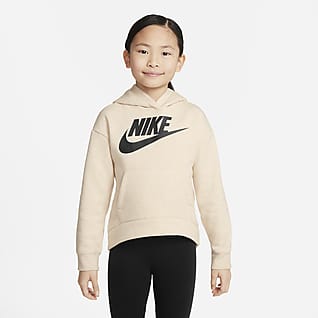 Nike Sportswear Club Fleece Sudadera con gorro sin cierre para niños talla pequeña