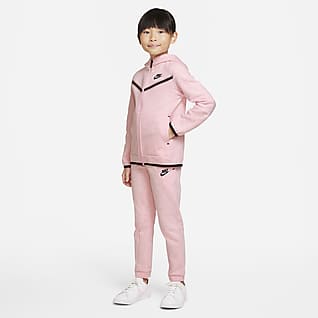 Nike Sportswear Tech Fleece Conjunto de pantalones y chamarra para niños talla pequeña