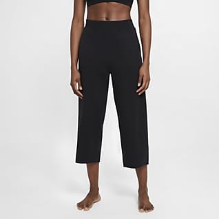 Nike Yoga Luxe Pantalones pescadores de tejido Fleece para mujer