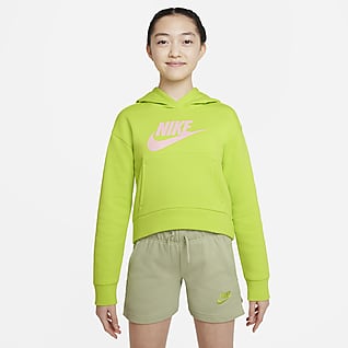 Nike Sportswear Club Fleece Sudadera con gorro para niñas talla grande