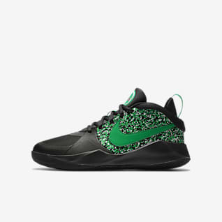 green kids basketball shoes