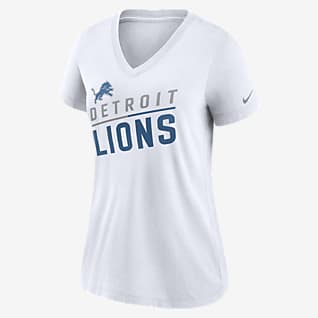 Nike Slant Team (NFL Detroit Lions) Women's Mid V-Neck T-Shirt