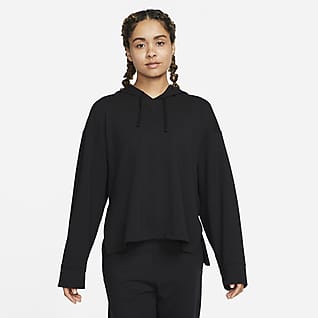 Nike Yoga Dri-FIT Γυναικεία φλις μπλούζα με κουκούλα