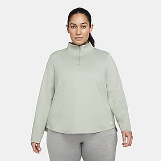 Nike Therma-FIT One Camiseta de medio cierre con manga larga para mujer (talla grande)