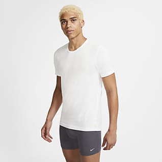 Nike Luxe Cotton Modal Camiseta interior de cuello redondo de ajuste entallado para hombre (paquete de 2)
