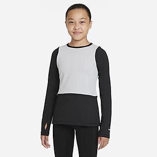 Nike Pro Warm Dri-FIT Koszulka z długim rękawem dla dużych dzieci (dziewcząt)