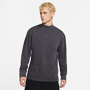 Nike Sportswear Style Essentials Мужская футболка с эффектом выцветания, длинным рукавом и воротником-стойкой