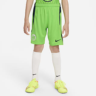 VfL Wolfsburg 2022/23 Stadium Home Nike Dri-FIT Fußball-Shorts für jüngere Kinder