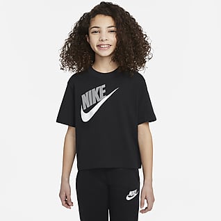 Nike Sportswear Essential Danse-T-skjorte med firkantet passform til store barn (jente)