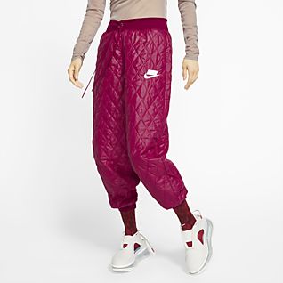red nike joggers womens