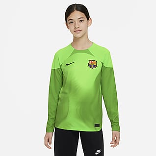 FC Barcelona 2022/23 Stadium Goalkeeper Nike Dri-FIT Fußballtrikot für ältere Kinder