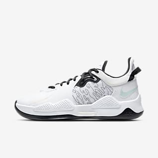 white nike basketball shoes with gold swoosh