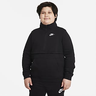 Nike Sportswear Club Mikina s polovičním zipem pro větší děti (chlapce), (rozšířená velikost)