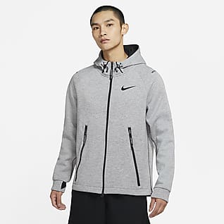 Nike Pro Therma-FIT Tam Boy Fermuarlı Fleece Erkek Ceketi