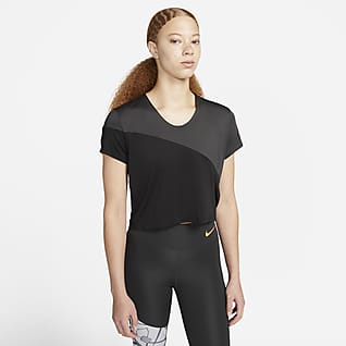 Nike Dri-FIT Retro Run Γυναικεία κοντομάνικη μπλούζα για τρέξιμο
