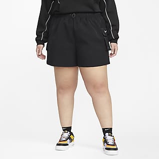 Nike Sportswear Γυναικείο υφαντό ψηλόμεσο σορτς (μεγάλα μεγέθη)