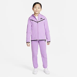 Nike Sportswear Tech Fleece Conjunto de pantalones y chamarra para niños talla pequeña