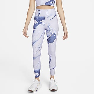 Nike One Luxe Aurora Women's Mid-Rise 7/8 Marbled Leggings