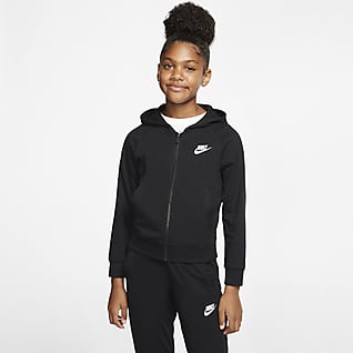 girls black nike hoodie