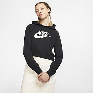 Nike Sportswear Essential Sudadera con capucha recortada para mujer