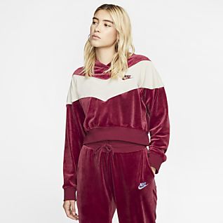 red nike sweat suits for womens
