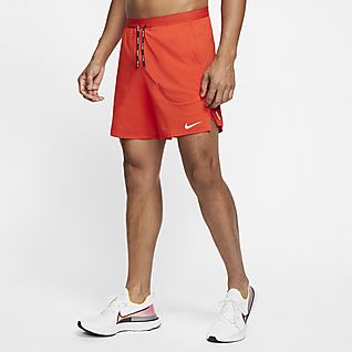 red nike running shorts
