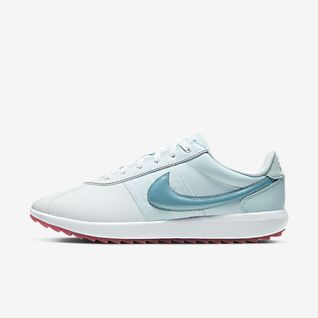 nike cortez navy blue and white