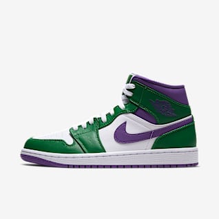 nike green and purple shoes