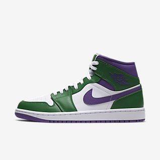 nike purple and green shoes 