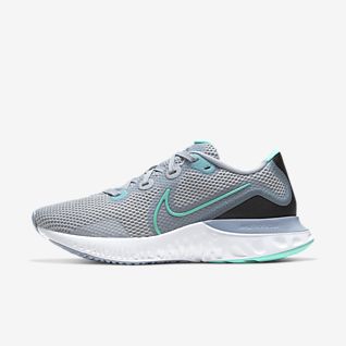 grey nike running shoes
