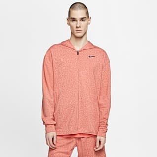 nike orange longline hoodie