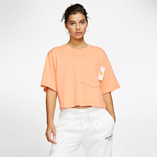 lime green nike crop top