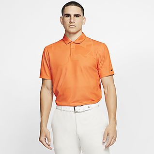 orange nike golf shirt